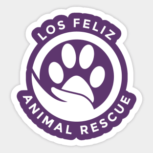 Los Feliz Animal Rescue White Logo Sticker